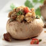 Gorgonzola- and Hazelnut-Stuffed Mushrooms
