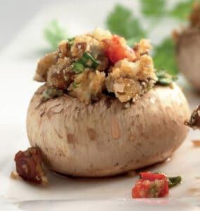 Gorgonzola- and Hazelnut-Stuffed Mushrooms