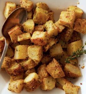 Polenta-Crusted Thyme-Roasted Potatoes