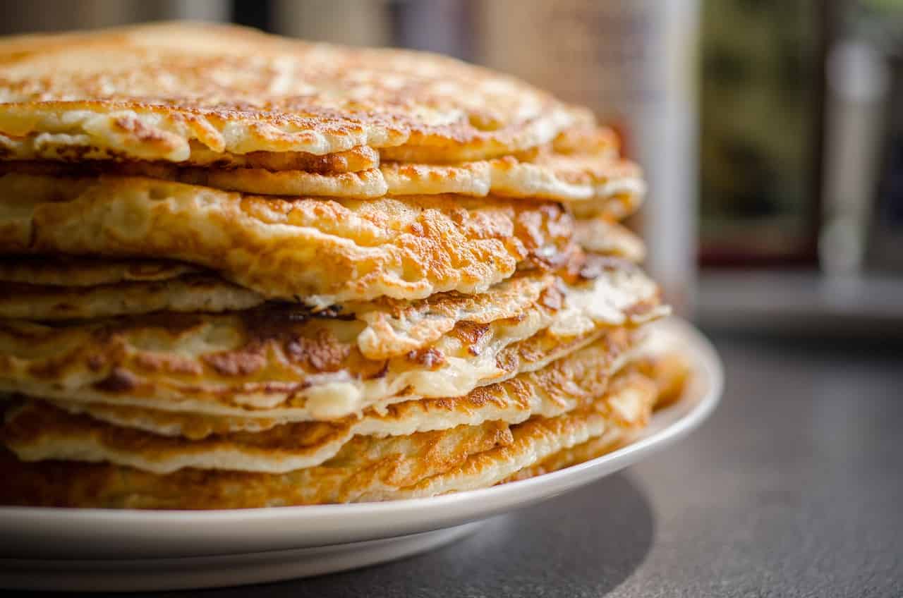 lemon pancakes with strawberry butter