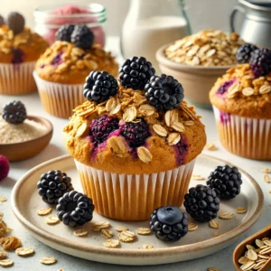 Blackberry Granola Muffins