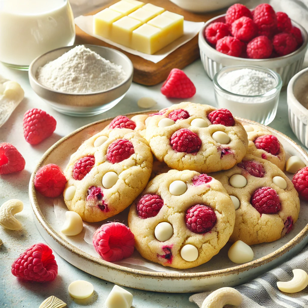 Raspberry Bliss White Chocolate Cookies