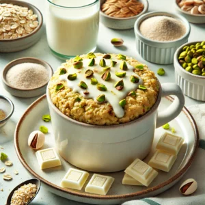 White Chocolate Pistachio Mugcake