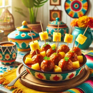 Asian-Infused Meatballs with Pineapple