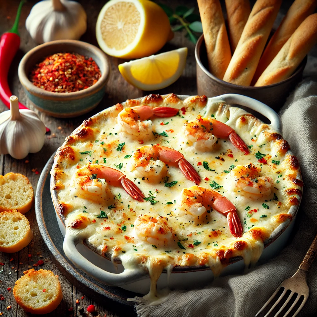 Cheesy Shrimp Scampi Dip Delight