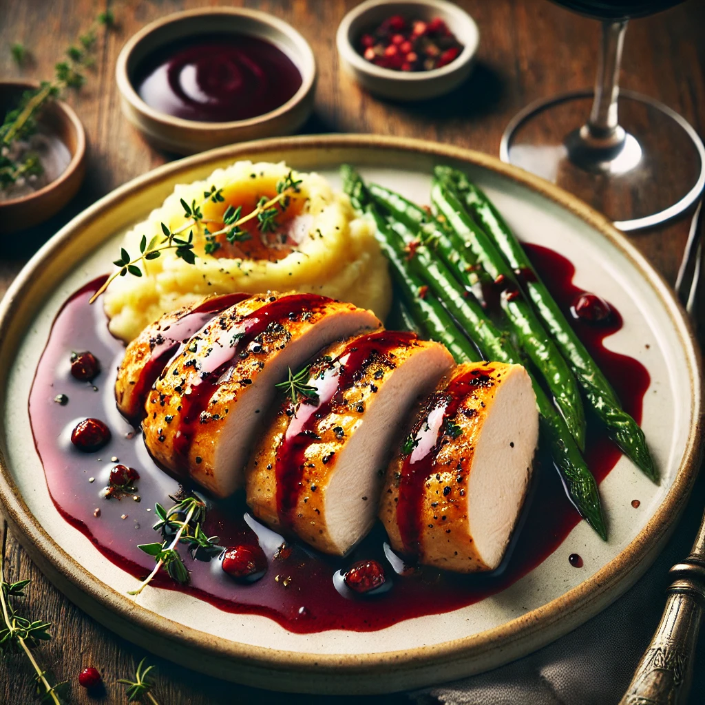 Chicken with Port Wine Sauce