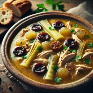Cock-a-leekie soup