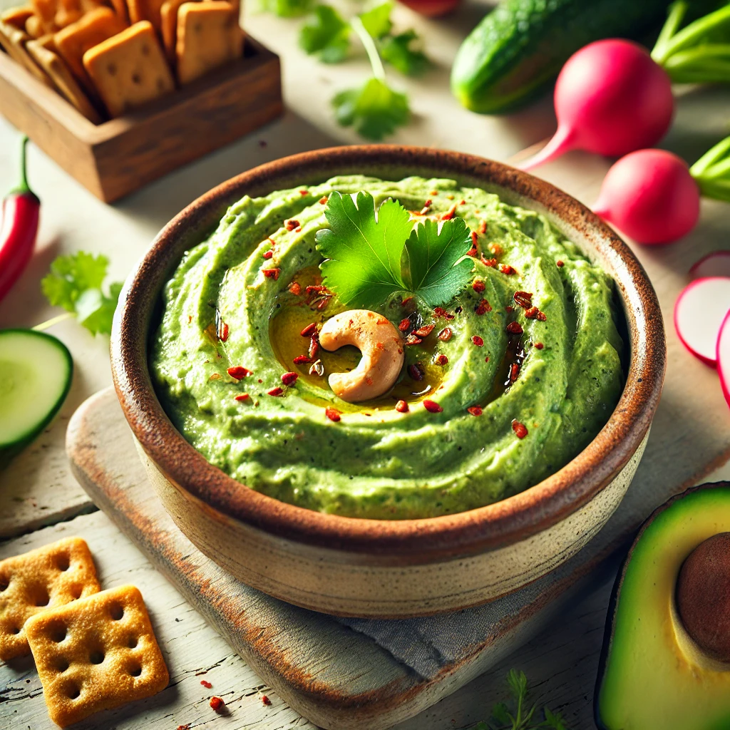 Creamy Spicy Avocado Cashew Spread