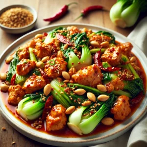 Fiery Peanut Chicken Stir-Fry with Bok Choy