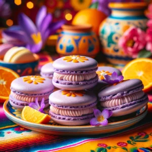 French Macaroons with Lavender Buttercream and Citrus Curd