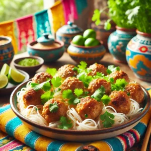 Gingery Pork Meatballs with Fresh Cilantro