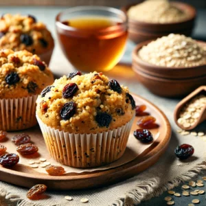 Hearty Quinoa Raisin Muffins