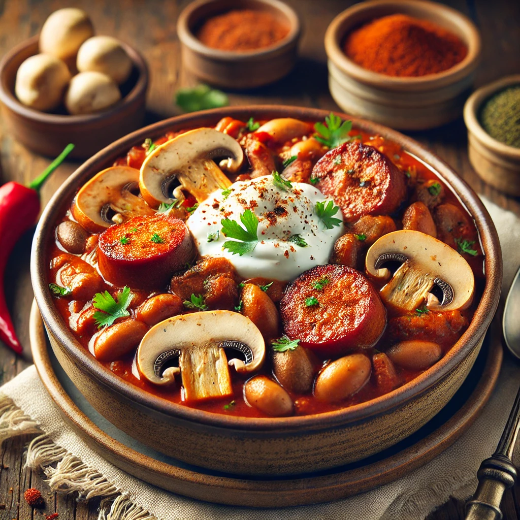 Hearty Sausage and Mushroom Chili