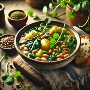 Hearty Watercress, Bean, and Potato Soup