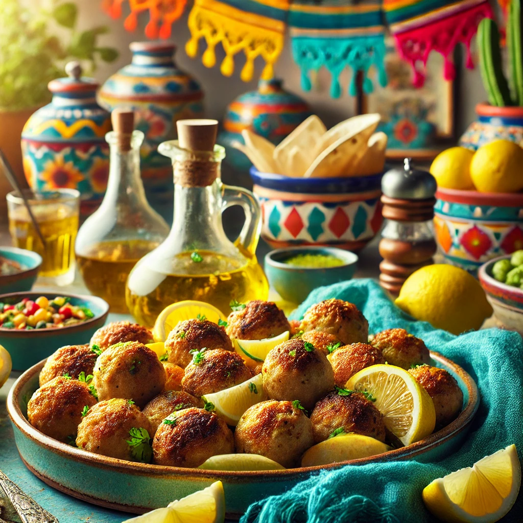 Middle Eastern Chicken Meatballs with Lemon