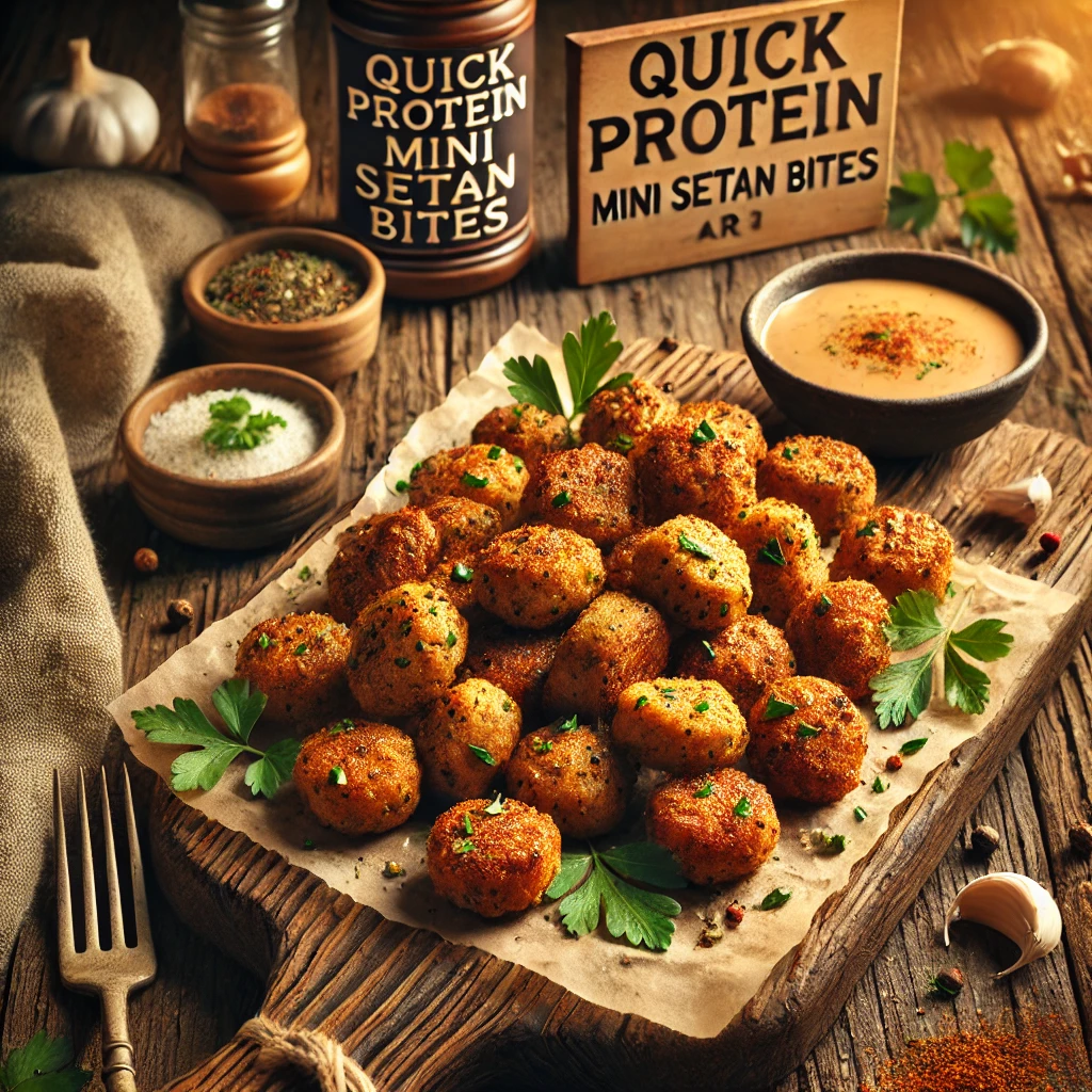 Quick Protein Mini Seitan Bites