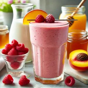 Raspberry Peach Breakfast Smoothie