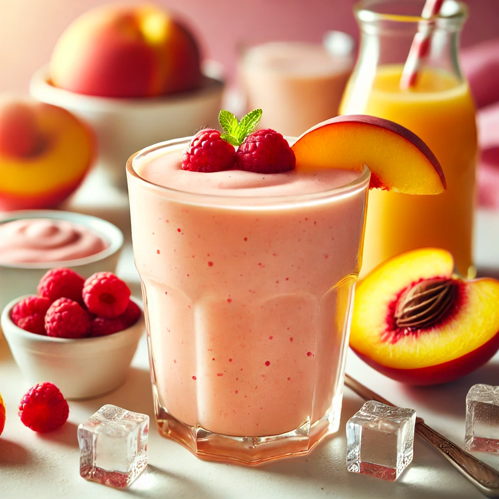 Raspberry Peach Delight Smoothie