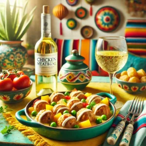 Savory Chicken Meatballs with White Wine and Fennel