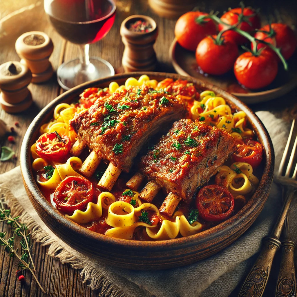 Savory Pork Ragout with Egg Noodles