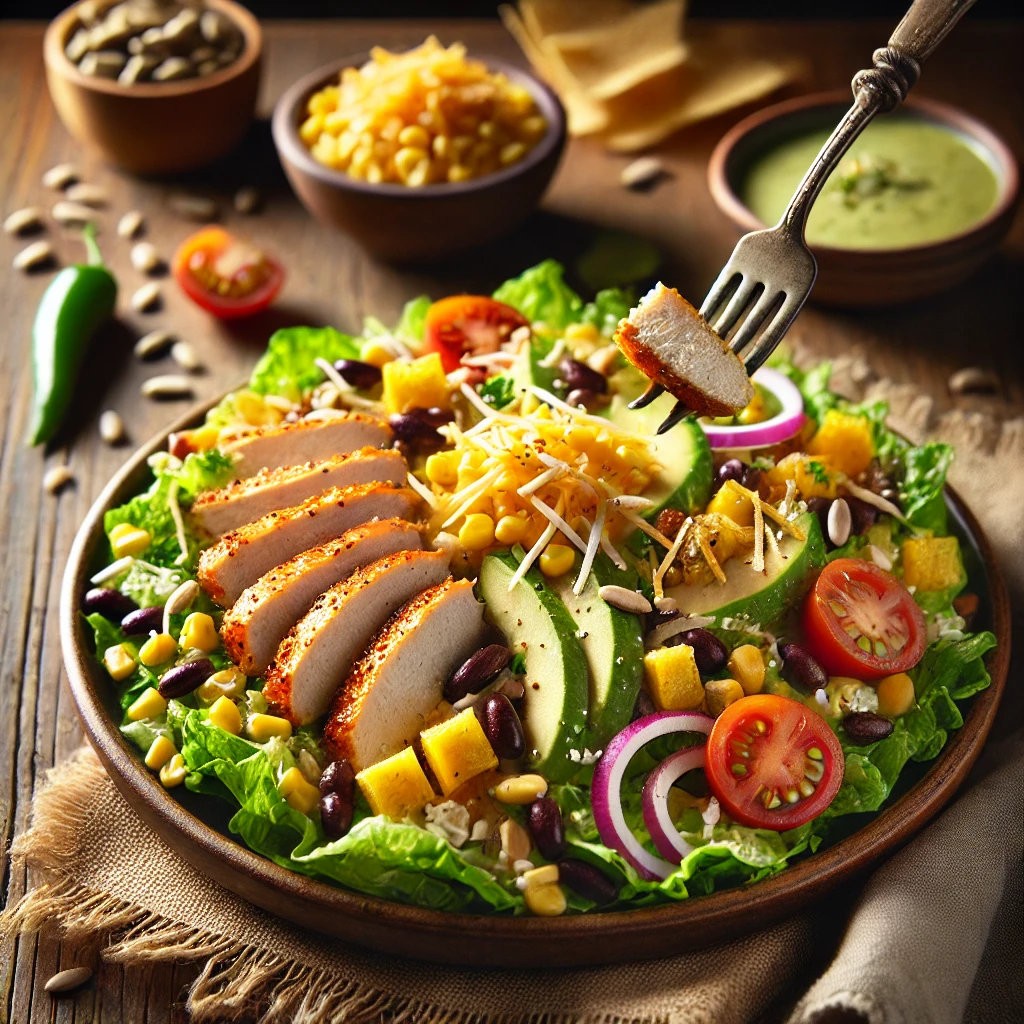 Smoky Chipotle Chicken & Tomatillo Ranch Salad - recipecollector.eu