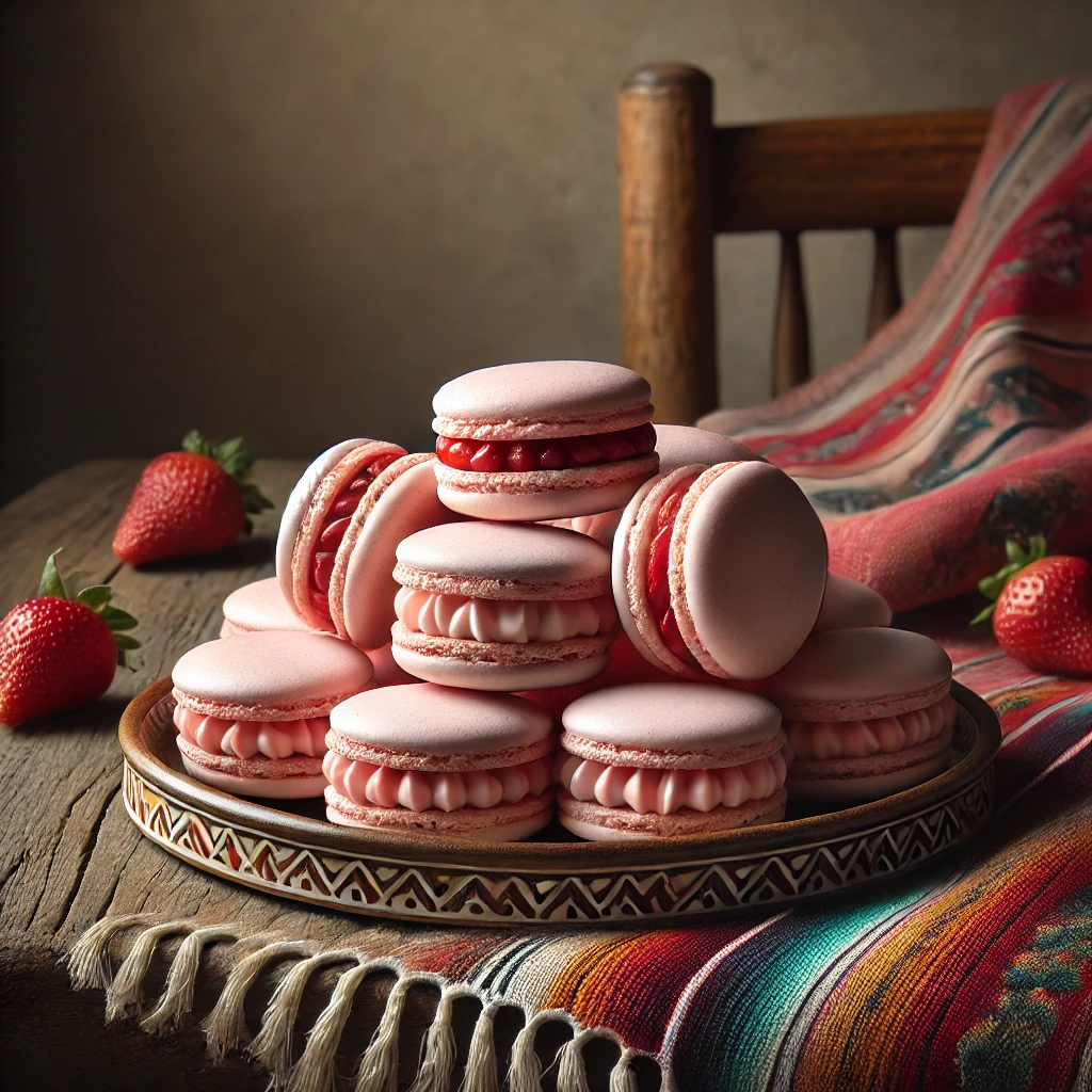 Sophisticated Strawberry Macarons
