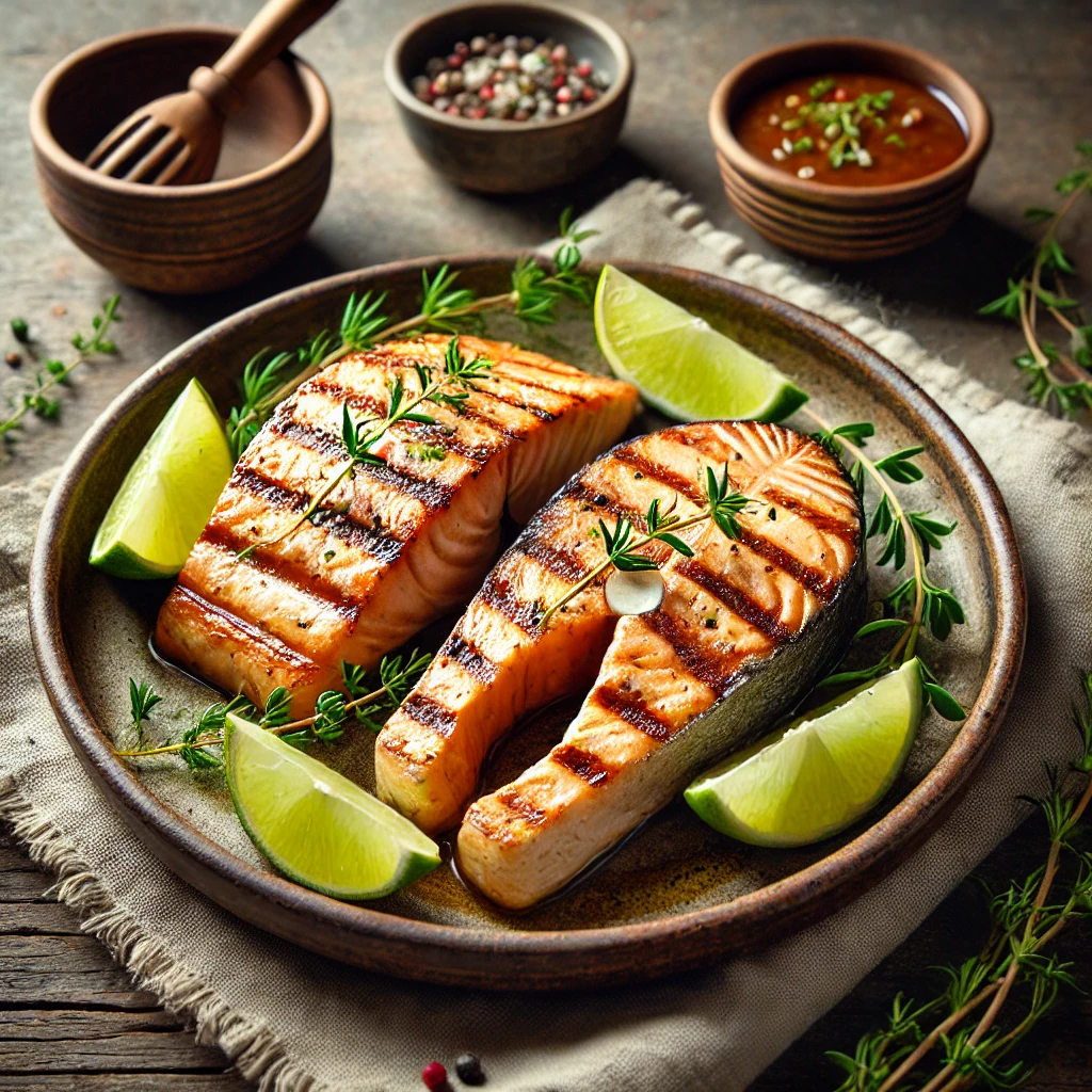 Succulent Grilled Salmon Steaks