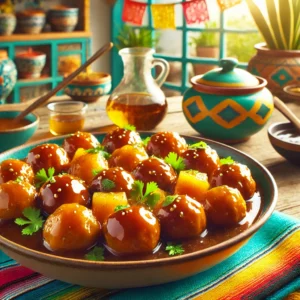 Sweet and Sour Meatballs with Pineapple Sauce