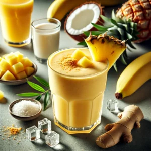 Tropical Orange Pineapple Coconut Smoothie