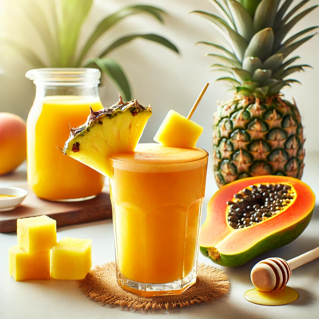 Tropical Pineapple Papaya Smoothie